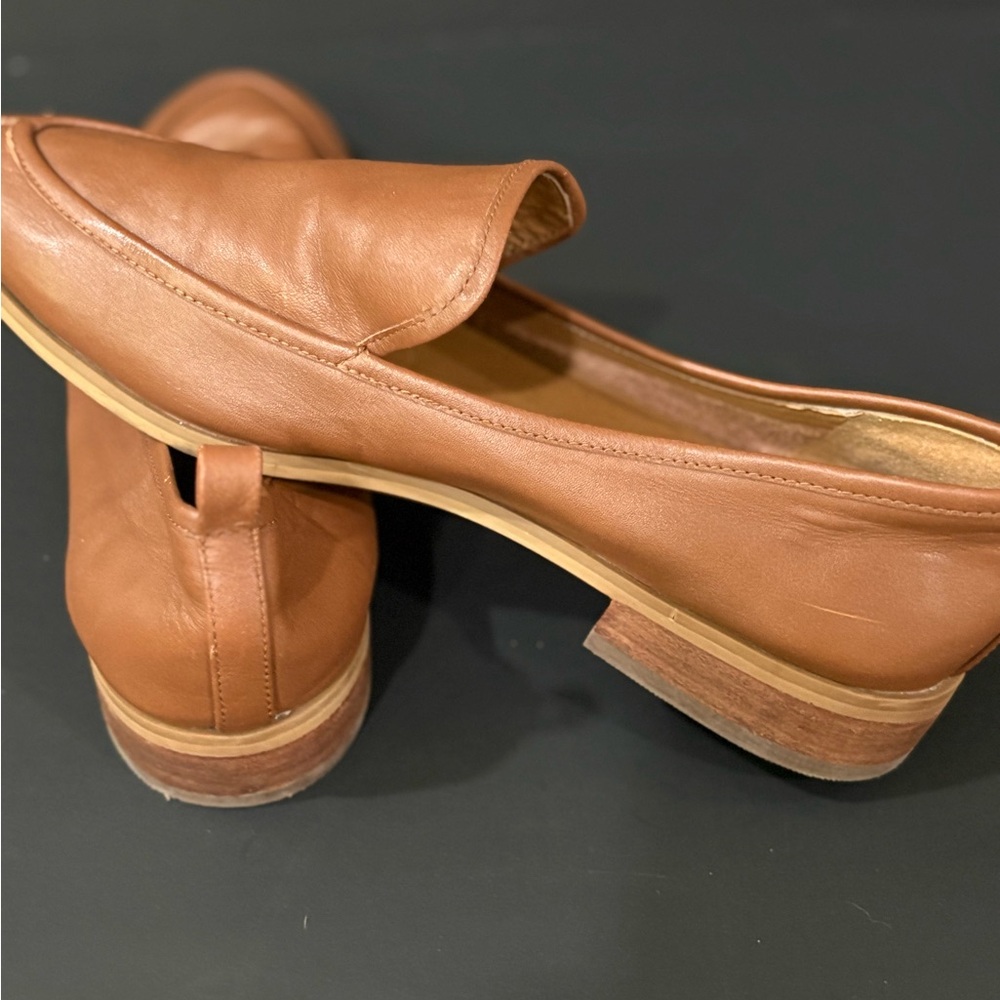 Susina Tan Leather Loafers - Picture 2 of 8
